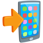 📲 Facebook / Messenger «Mobile Phone With Arrow» Emoji - Messenger-Anwendungs version