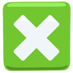 ❎ Facebook / Messenger «Cross Mark Button» Emoji - Messenger Application version