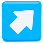 ↗ «Up-Right Arrow» Emoji para Facebook / Messenger - Versión de la aplicación Messenger