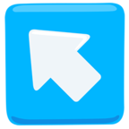 ↖ Facebook / Messenger «Up-Left Arrow» Emoji - Version de l'application Messenger