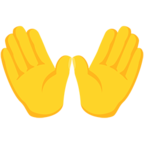 👐 «Open Hands» Emoji para Facebook / Messenger - Versión de la aplicación Messenger