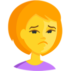 🙍 Facebook / Messenger «Person Frowning» Emoji - Messenger-Anwendungs version
