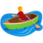 🚣 Смайлик Facebook / Messenger «Person Rowing Boat» - В Messenger'е