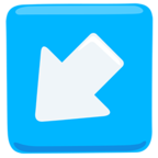 ↙ «Down-Left Arrow» Emoji para Facebook / Messenger - Versión de la aplicación Messenger