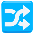 🔀 «Shuffle Tracks Button» Emoji para Facebook / Messenger - Versión de la aplicación Messenger