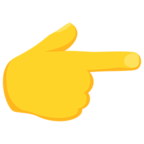 👉 Facebook / Messenger «Backhand Index Pointing Right» Emoji - Version de l'application Messenger