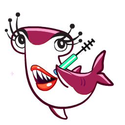 Tiburones con glamour Facebook sticker #9