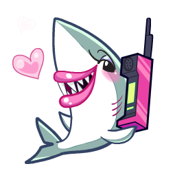 Sticker de Facebook Tiburones con glamour #11