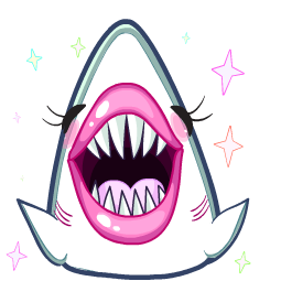 Tiburones con glamour Facebook sticker #13