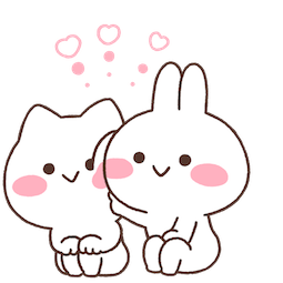 Happy Mimi and Neko Facebook sticker #21