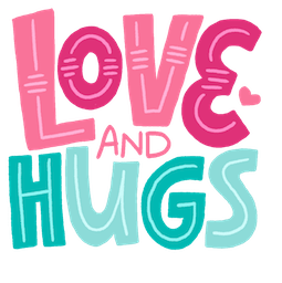 Stickers de Facebook Besos y abrazos