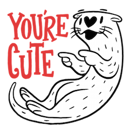 Facebook sticker Otter in Love #20