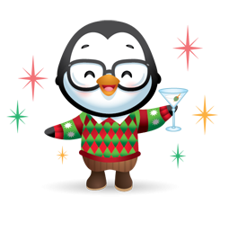 Waddles Holiday Facebook sticker #6