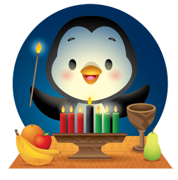 Sticker de Facebook Pingouins des fêtes #7