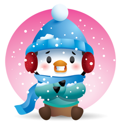 Sticker de Facebook Pingouins d’hiver #9