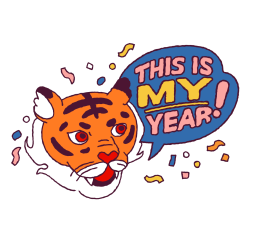 Jahr des Tigers Facebook sticker #2